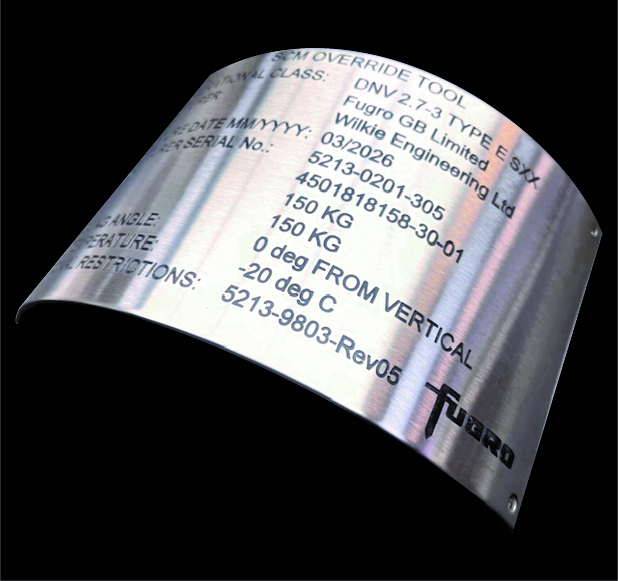 Industrial Metal Data Plates