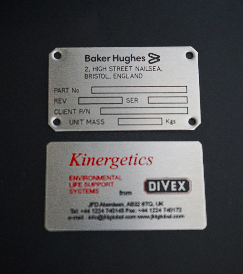 Industrial Metal Data Plates