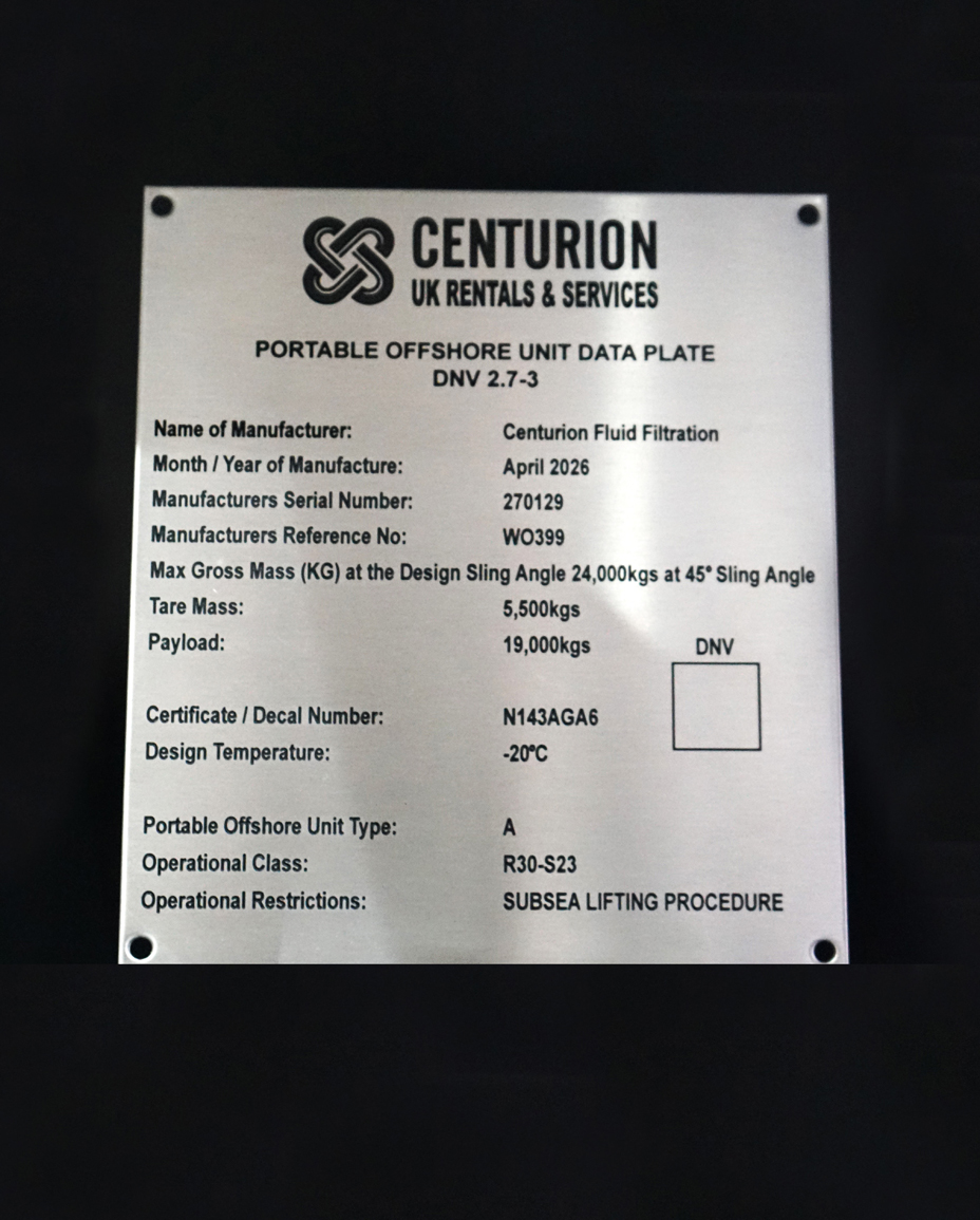 CE / UKCA / DNV Compliance Plates