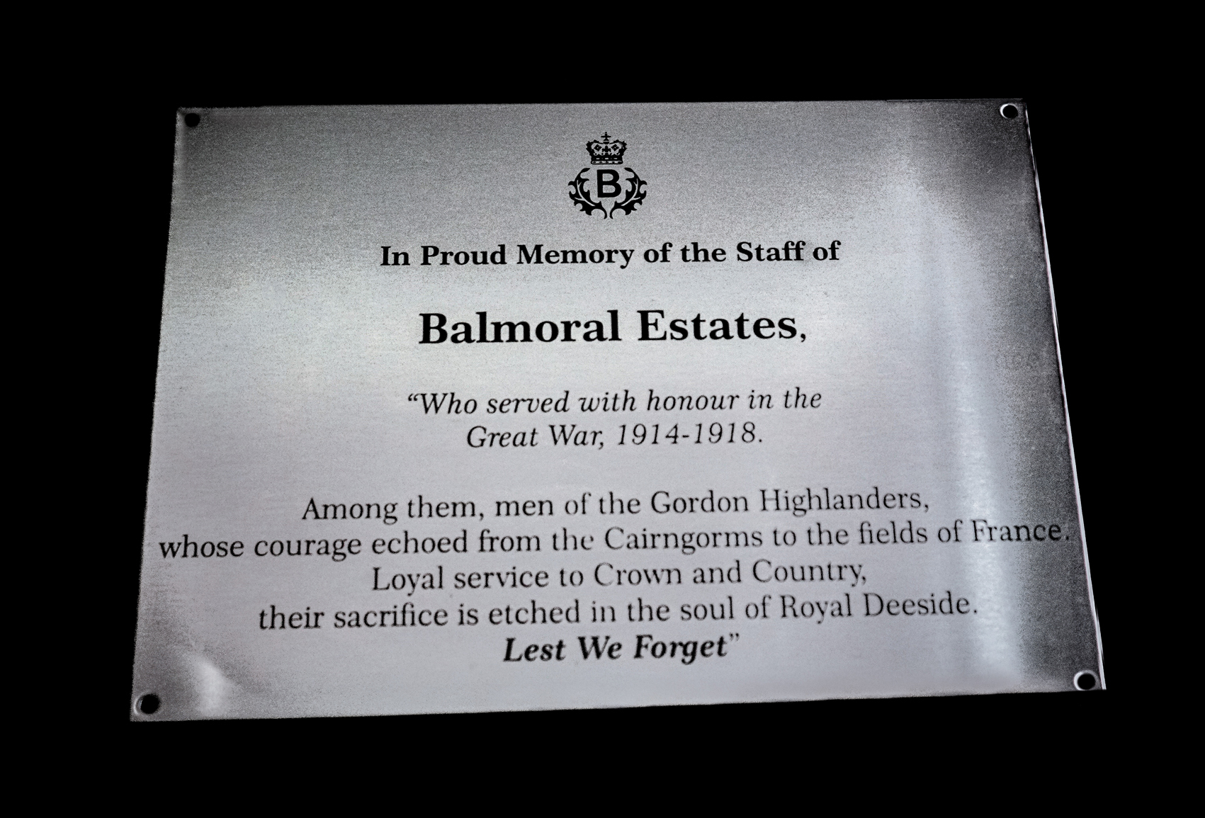 Industrial engraved metal data plate UK 16